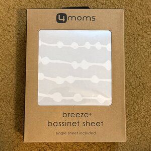 4moms Breeze Waterproof Bassinet Sheet - Gray Beads